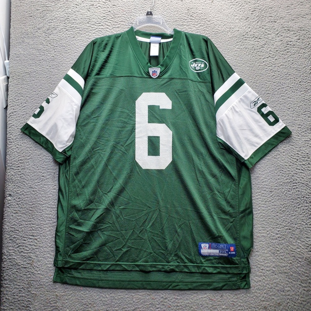 NFL New York Jets Mark Sanchez #6 Reebok Football Jersey Mens 2XL Green Mesh